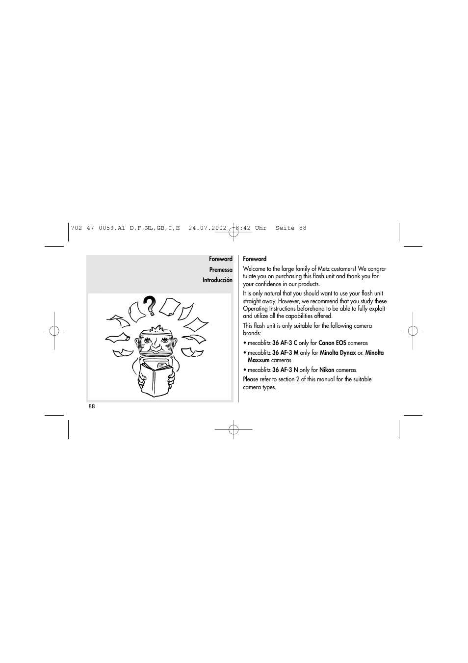 Metz Mecablitz 36 AF-3N User Manual | Page 5 / 41