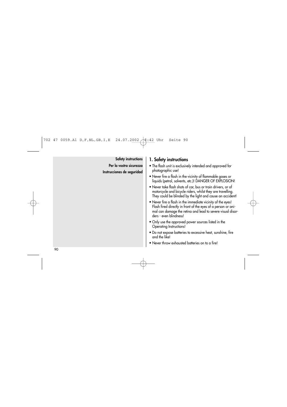 Safety instructions | Metz Mecablitz 36 AF-3N User Manual | Page 6 / 41