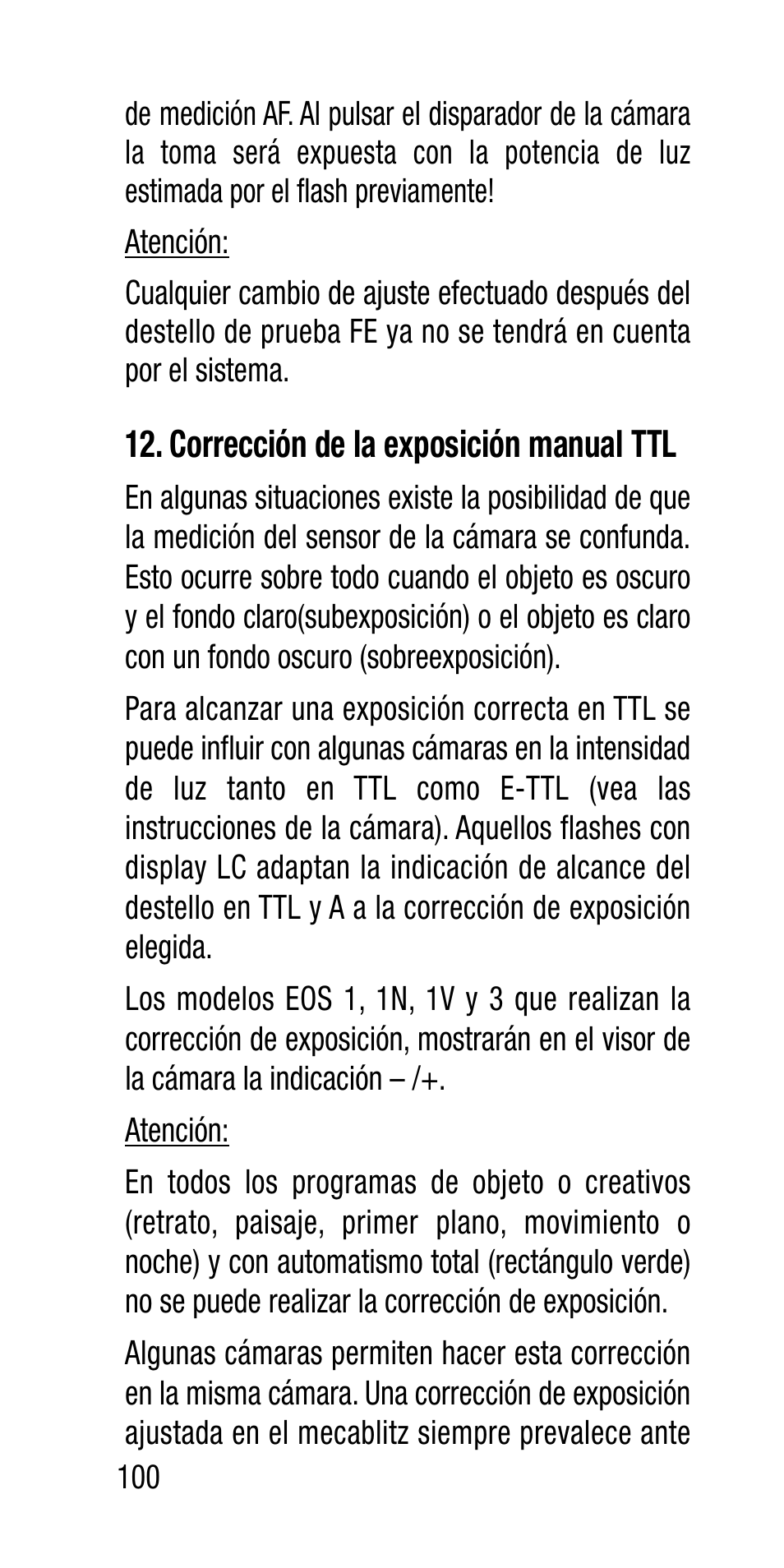 Metz Canon Eos SCA 3102 M5 User Manual | Page 100 / 120