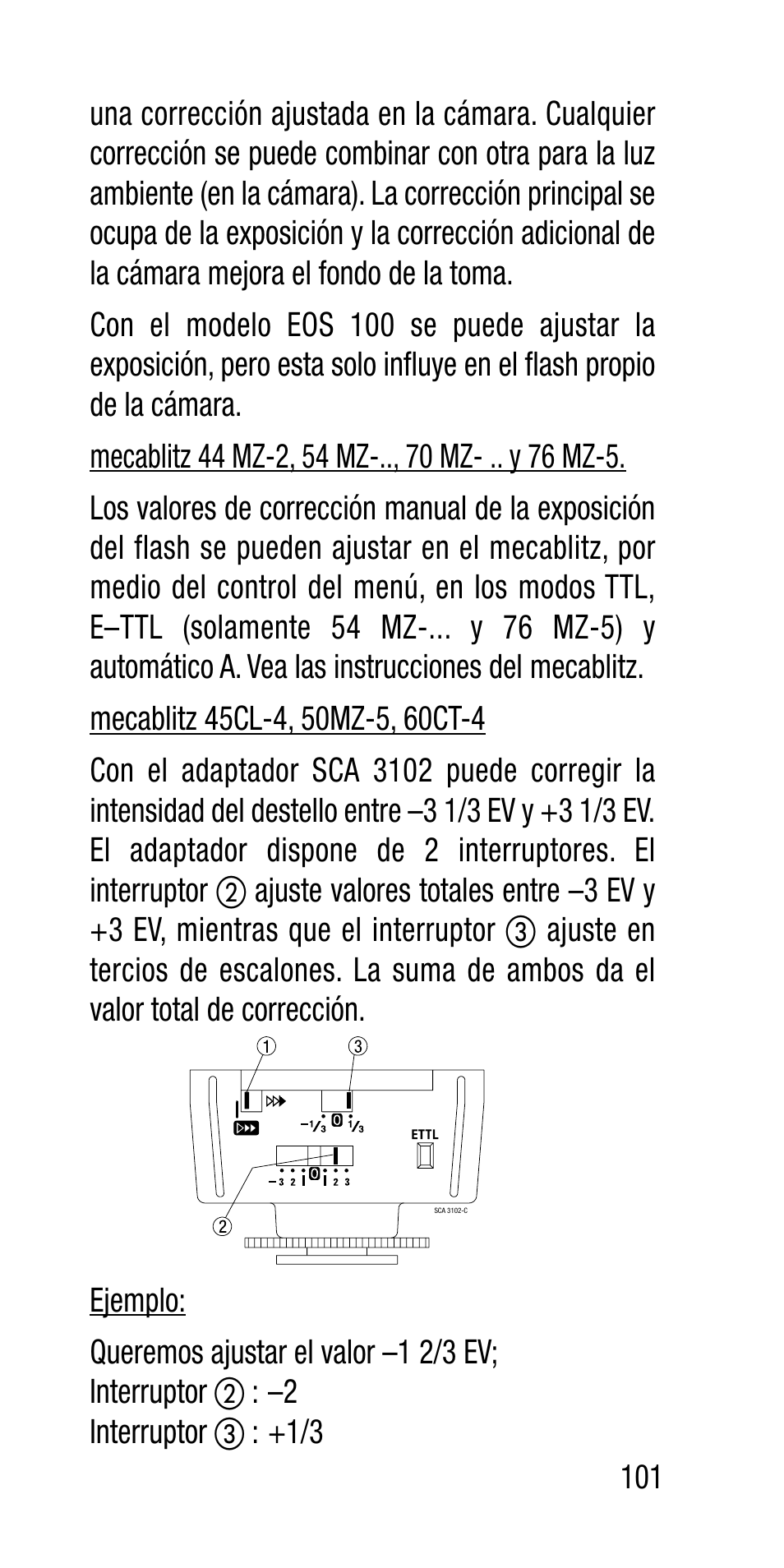 Metz Canon Eos SCA 3102 M5 User Manual | Page 101 / 120