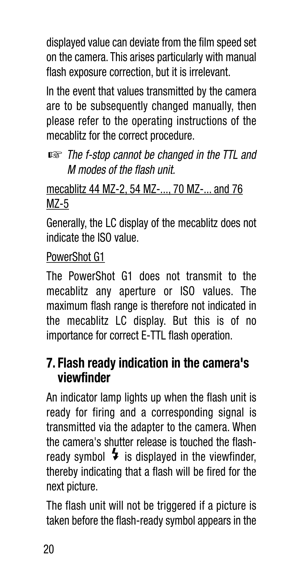 Metz Canon Eos SCA 3102 M5 User Manual | Page 20 / 120