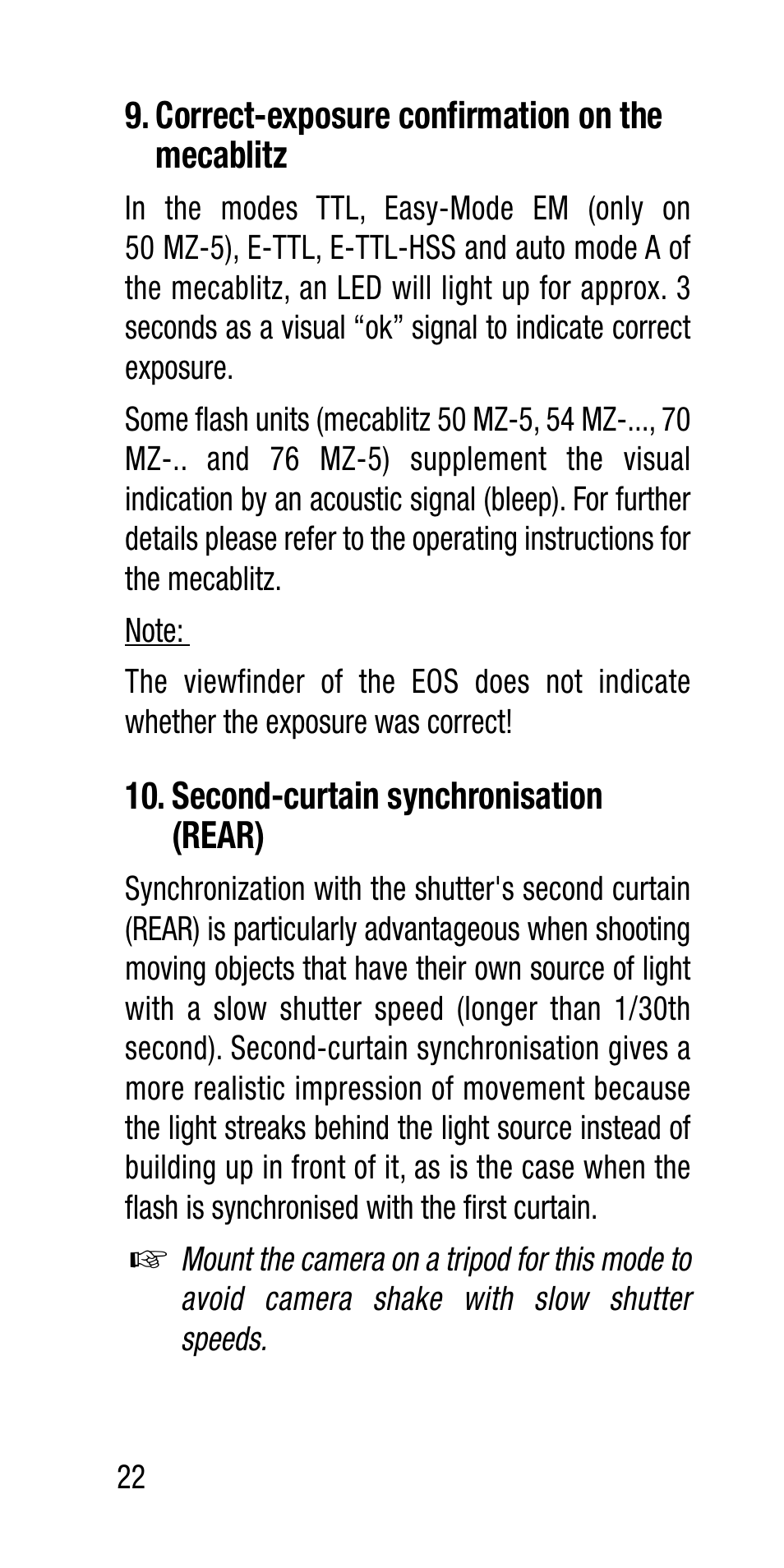 Metz Canon Eos SCA 3102 M5 User Manual | Page 22 / 120