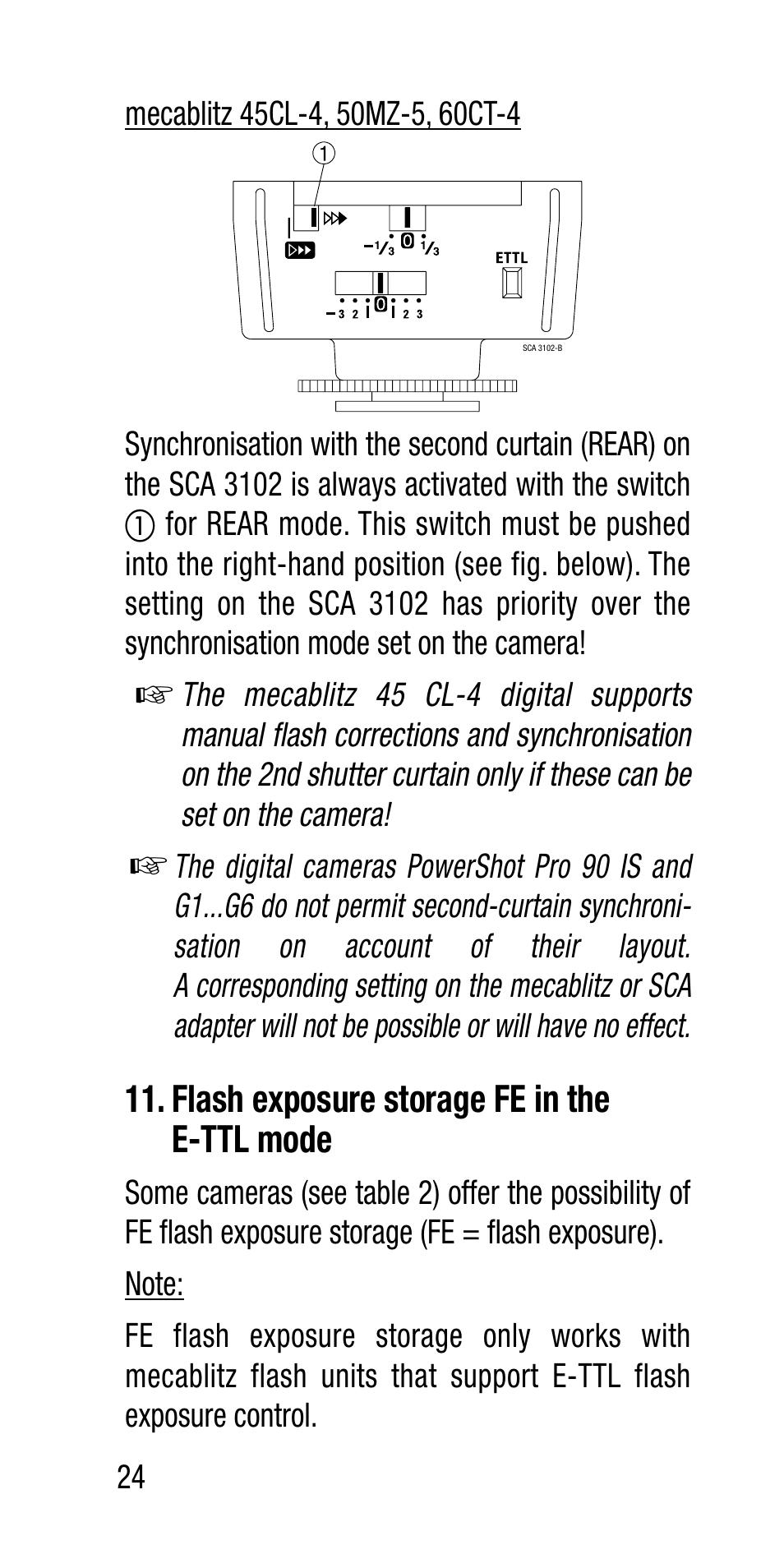 Metz Canon Eos SCA 3102 M5 User Manual | Page 24 / 120