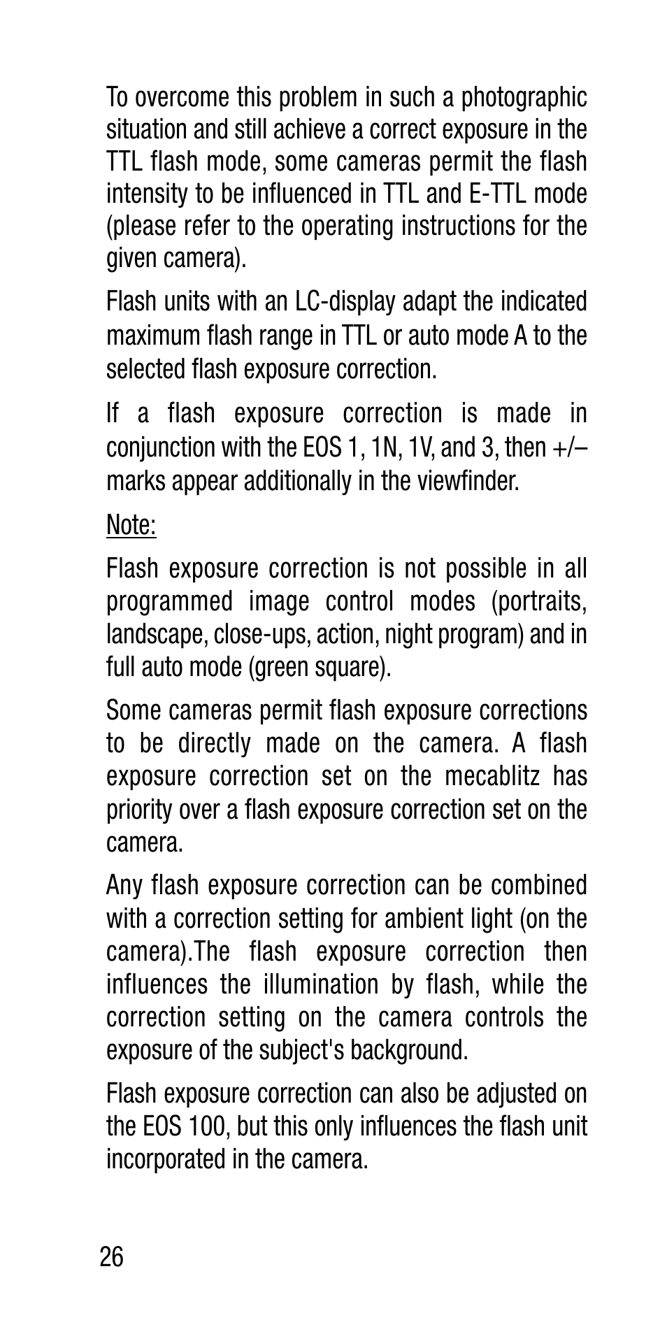 Metz Canon Eos SCA 3102 M5 User Manual | Page 26 / 120