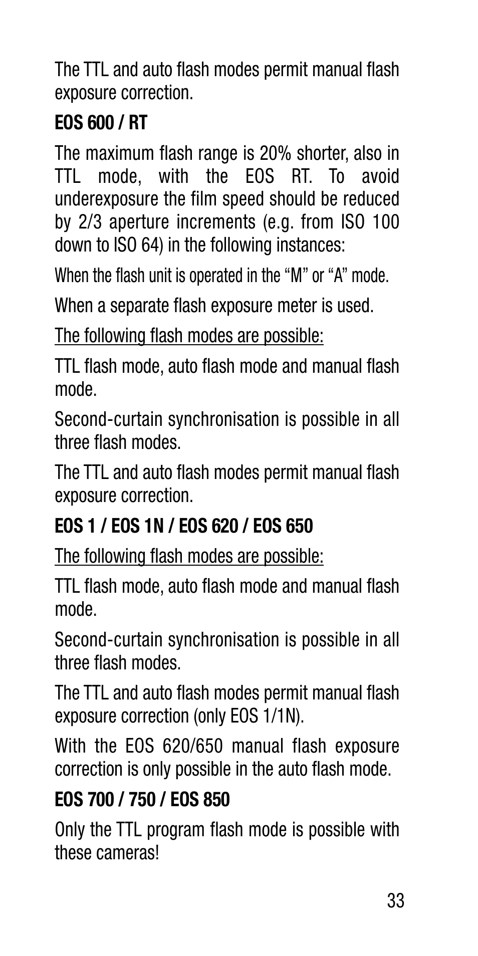 Metz Canon Eos SCA 3102 M5 User Manual | Page 33 / 120