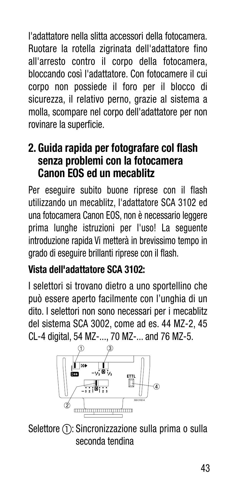 Metz Canon Eos SCA 3102 M5 User Manual | Page 43 / 120