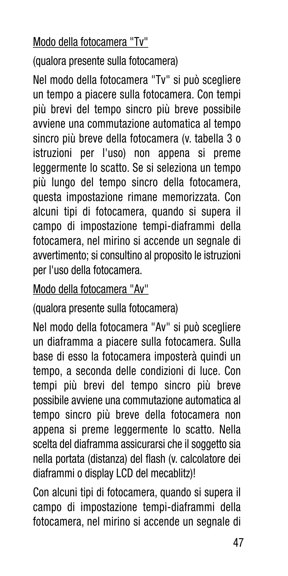 Metz Canon Eos SCA 3102 M5 User Manual | Page 47 / 120