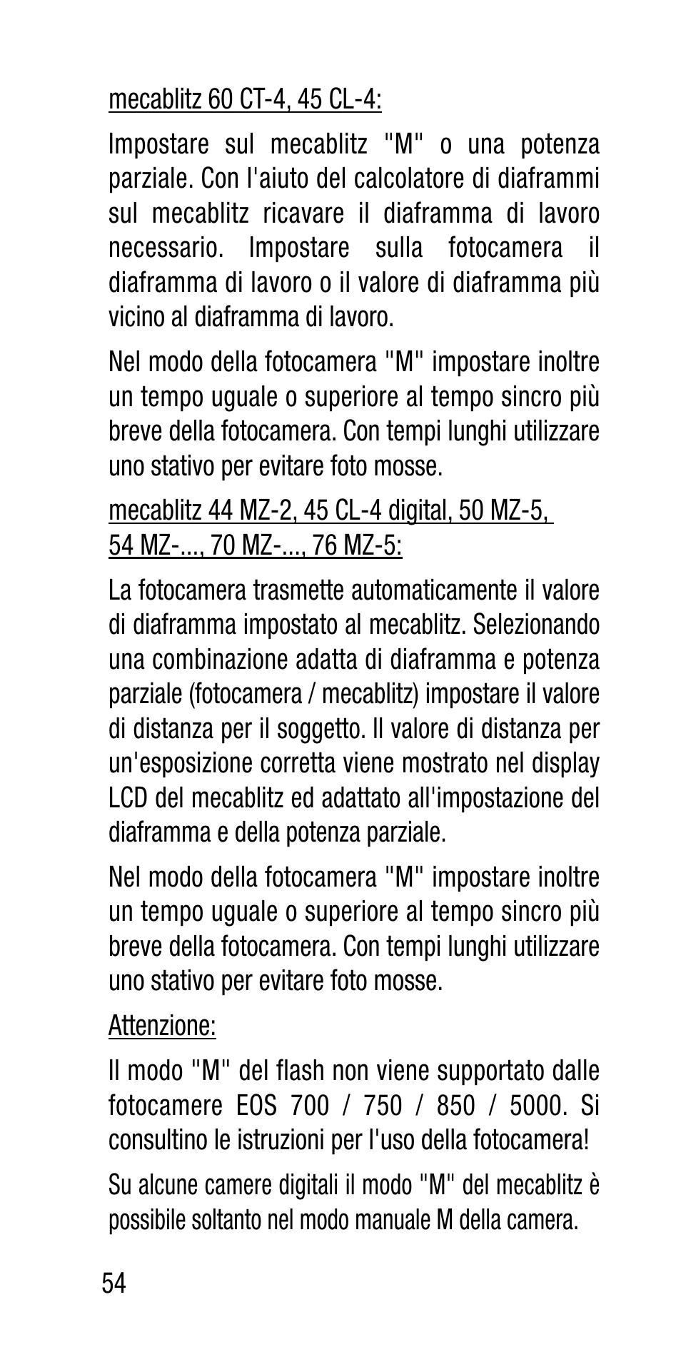 Metz Canon Eos SCA 3102 M5 User Manual | Page 54 / 120