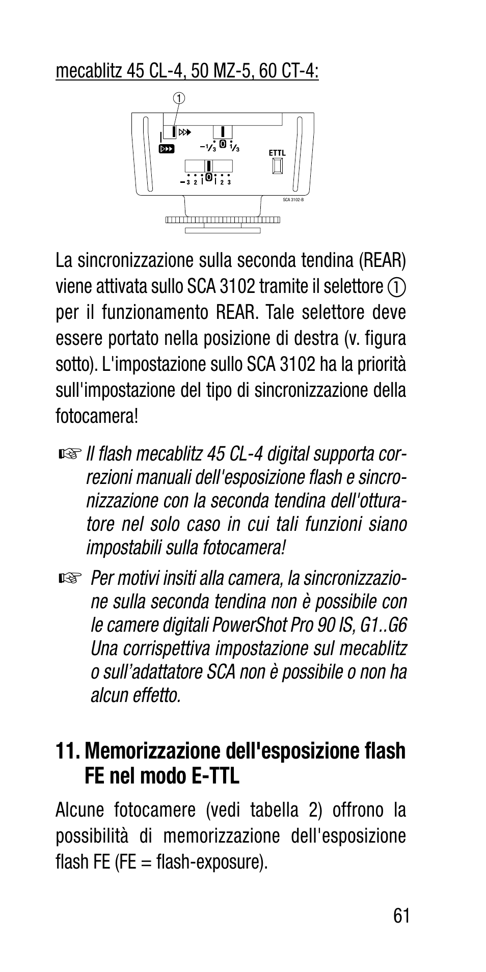 Metz Canon Eos SCA 3102 M5 User Manual | Page 61 / 120