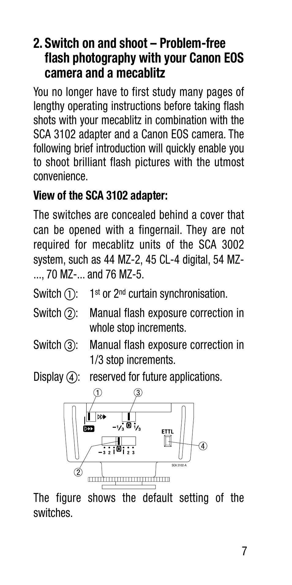 Metz Canon Eos SCA 3102 M5 User Manual | Page 7 / 120