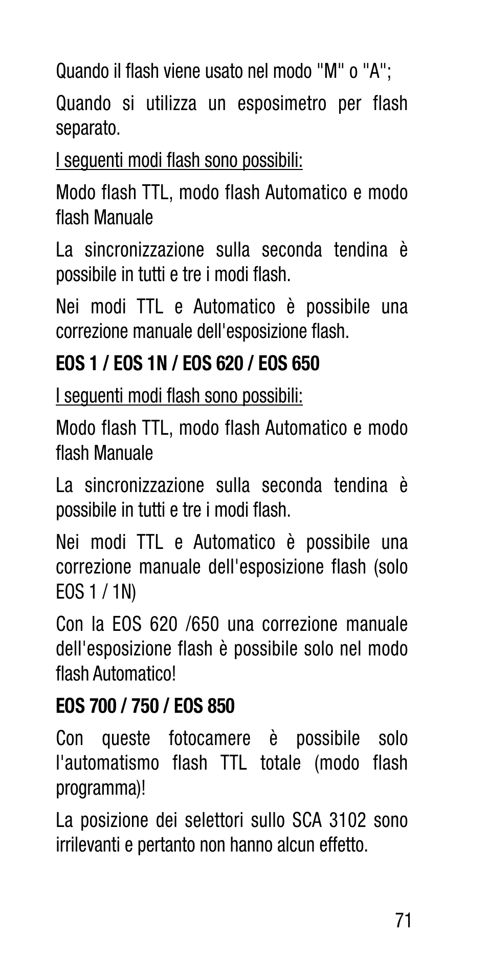 Metz Canon Eos SCA 3102 M5 User Manual | Page 71 / 120