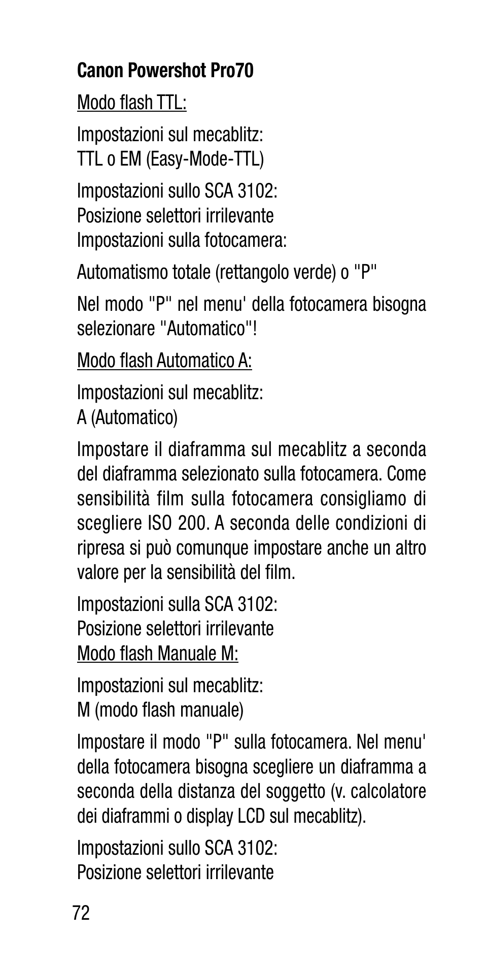 Metz Canon Eos SCA 3102 M5 User Manual | Page 72 / 120