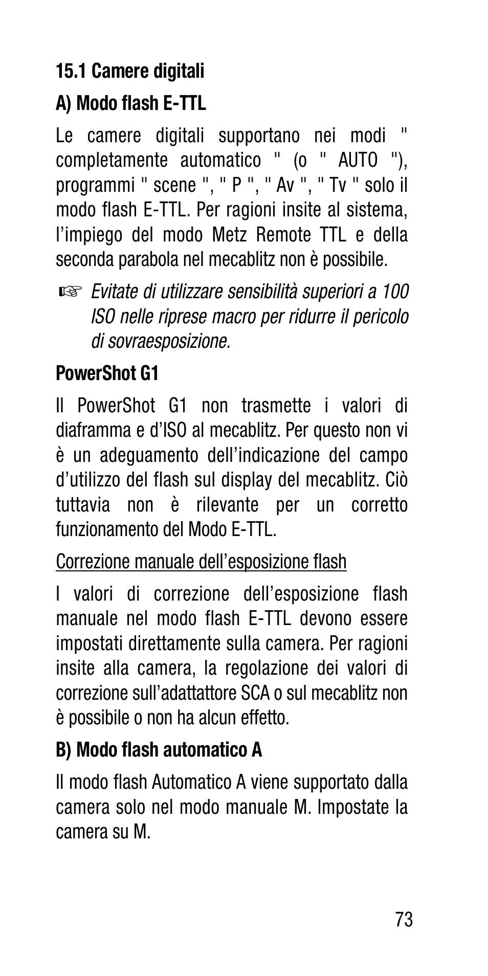 Metz Canon Eos SCA 3102 M5 User Manual | Page 73 / 120