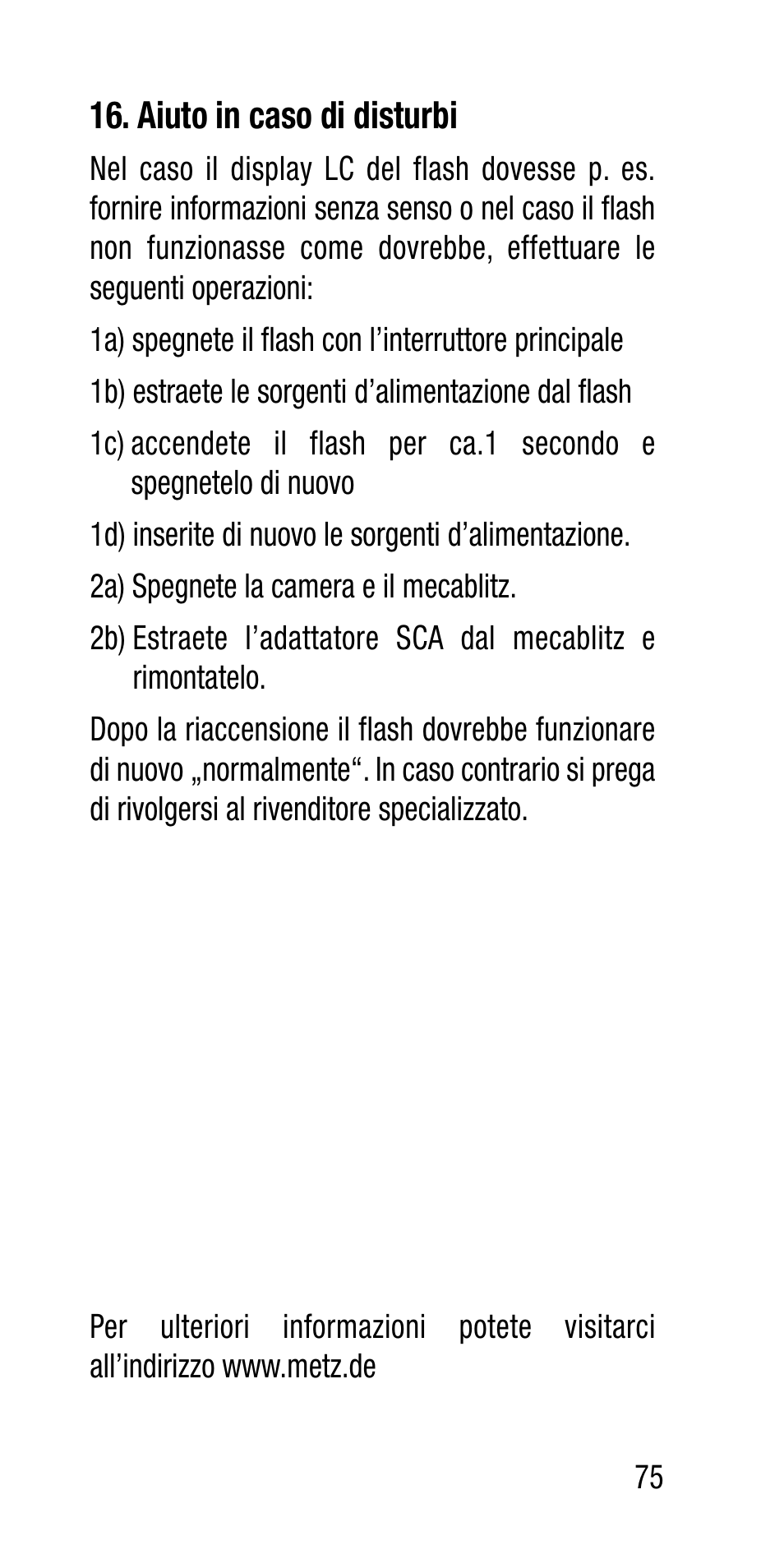 Metz Canon Eos SCA 3102 M5 User Manual | Page 75 / 120