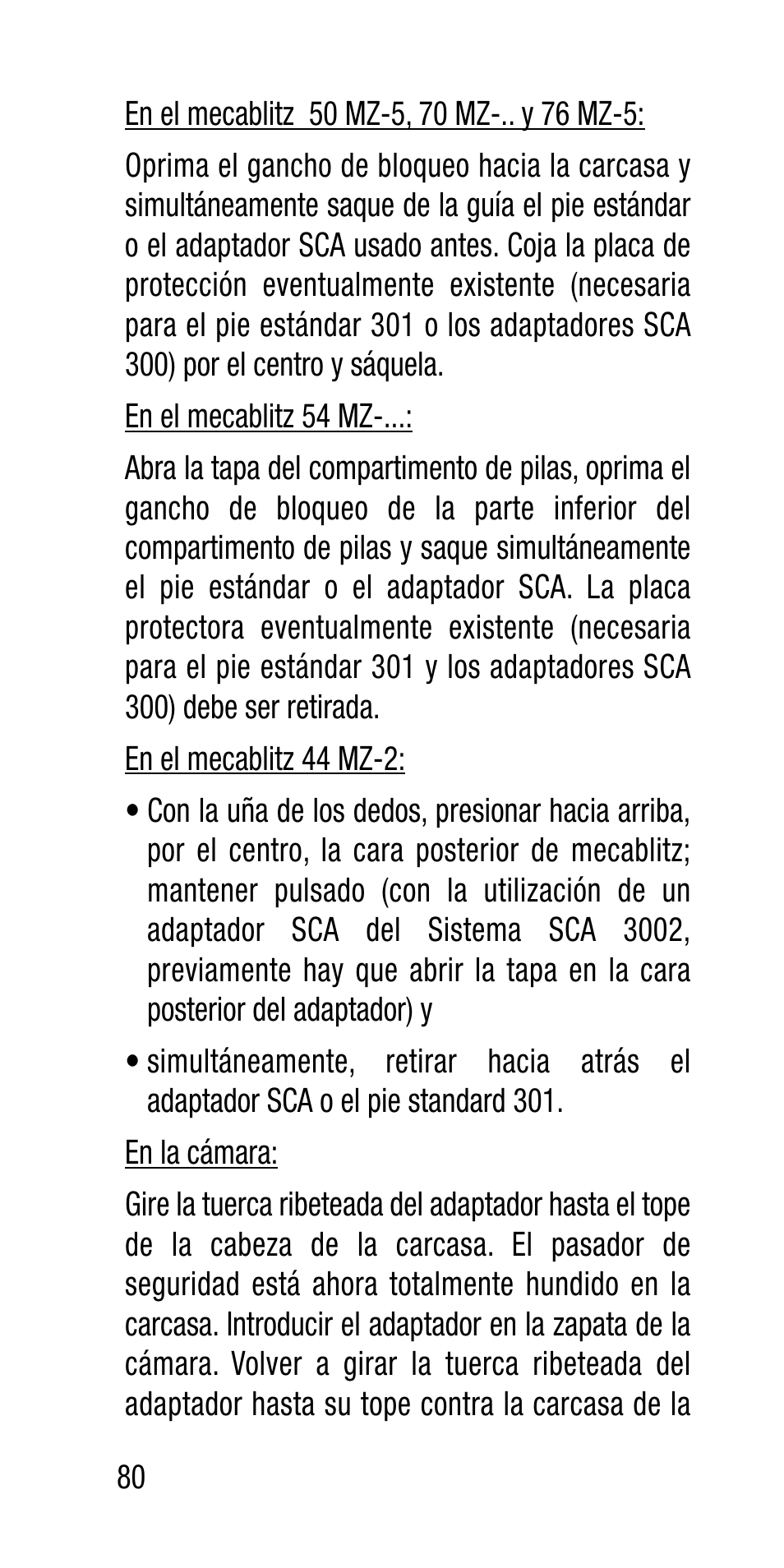 Metz Canon Eos SCA 3102 M5 User Manual | Page 80 / 120