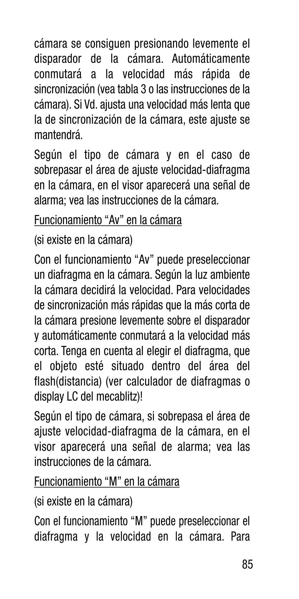 Metz Canon Eos SCA 3102 M5 User Manual | Page 85 / 120