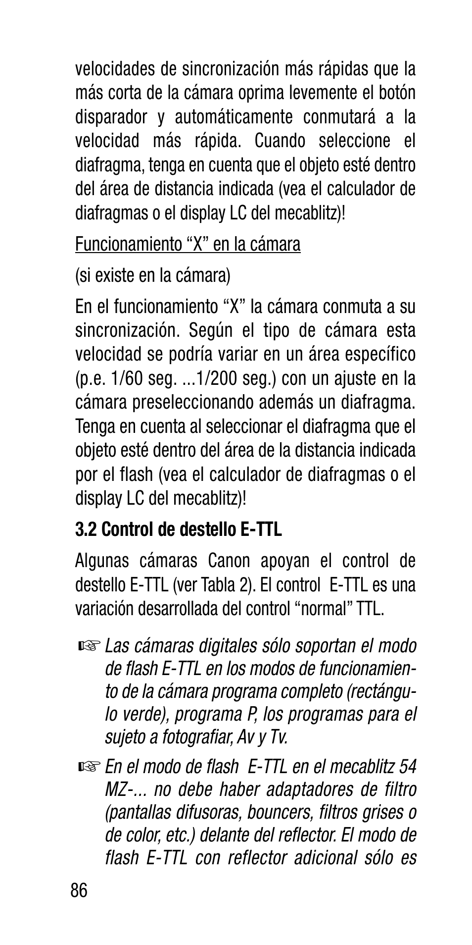 Metz Canon Eos SCA 3102 M5 User Manual | Page 86 / 120