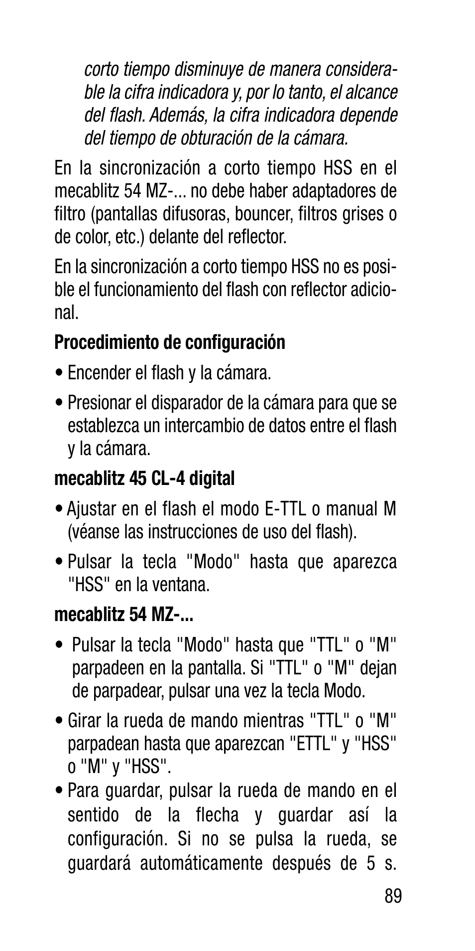 Metz Canon Eos SCA 3102 M5 User Manual | Page 89 / 120