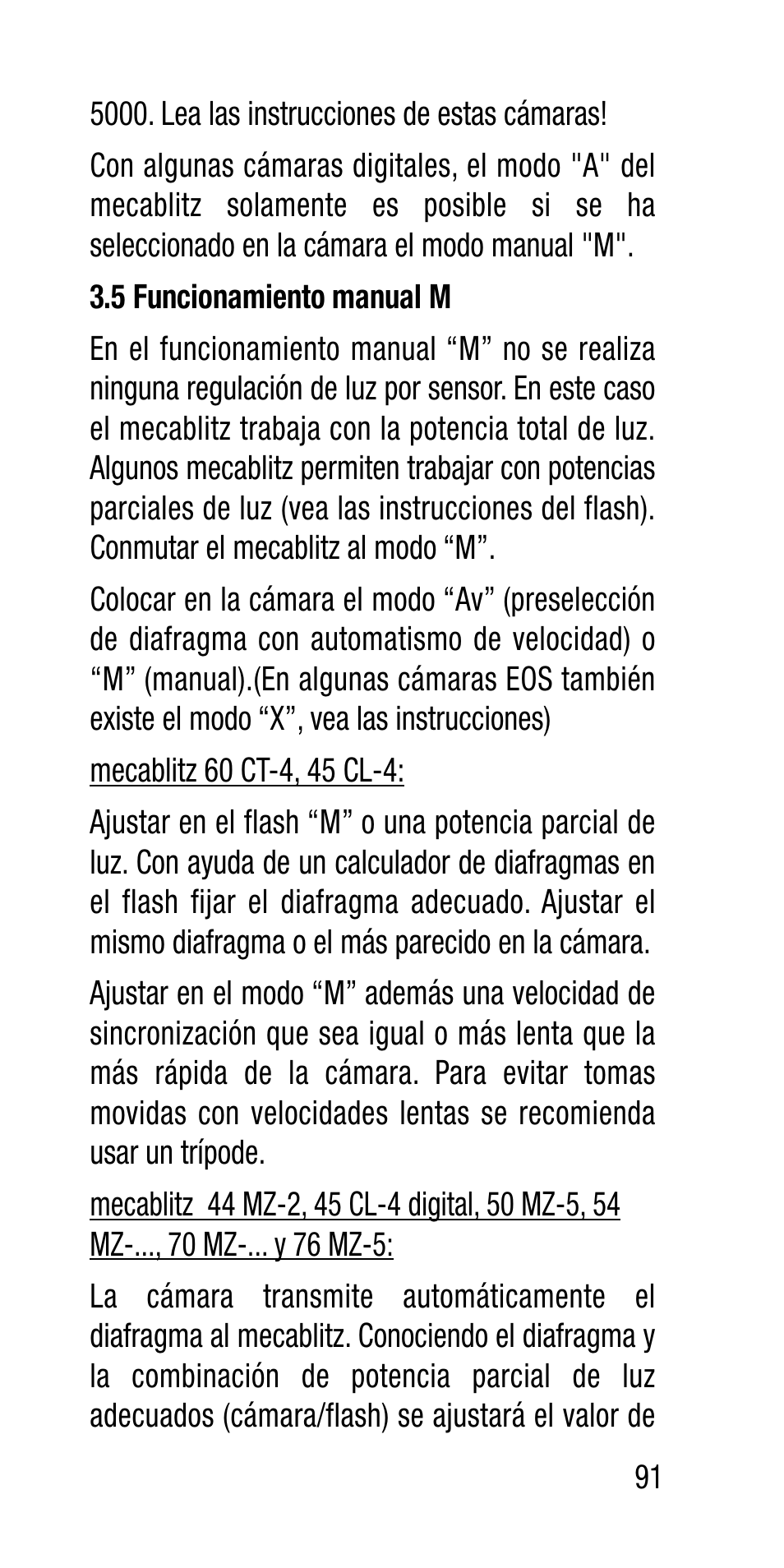 Metz Canon Eos SCA 3102 M5 User Manual | Page 91 / 120