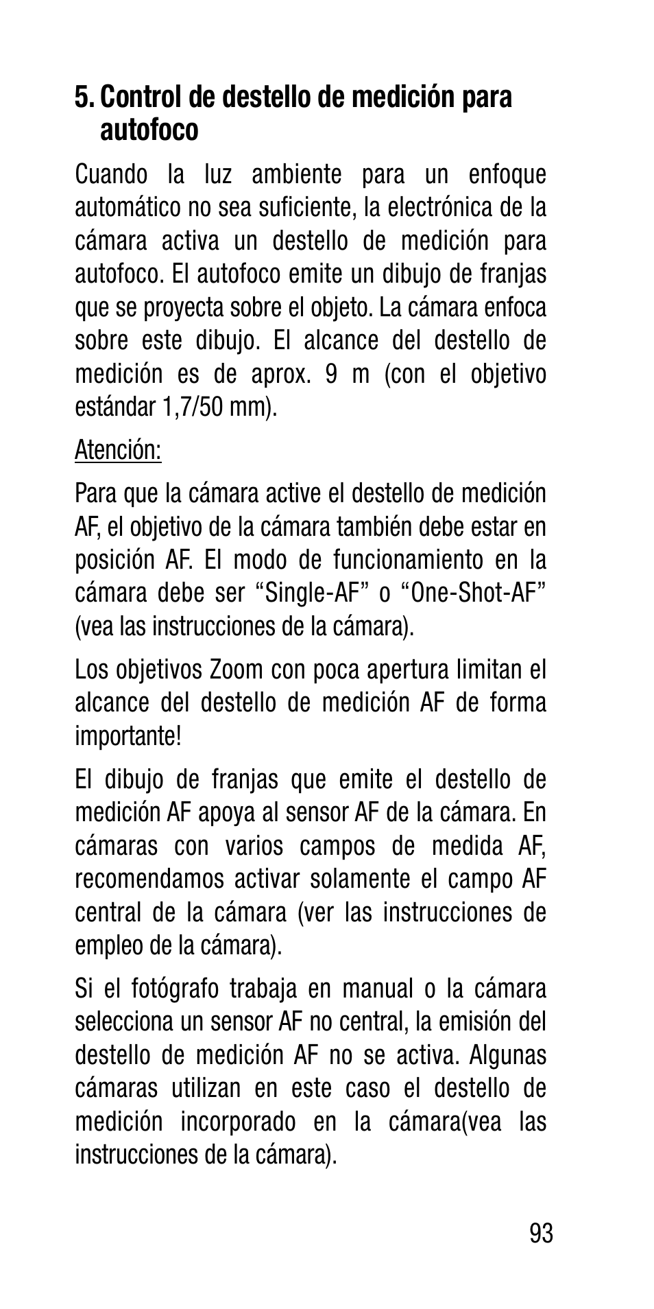 Metz Canon Eos SCA 3102 M5 User Manual | Page 93 / 120