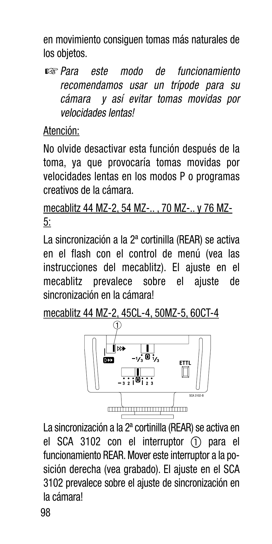 Metz Canon Eos SCA 3102 M5 User Manual | Page 98 / 120