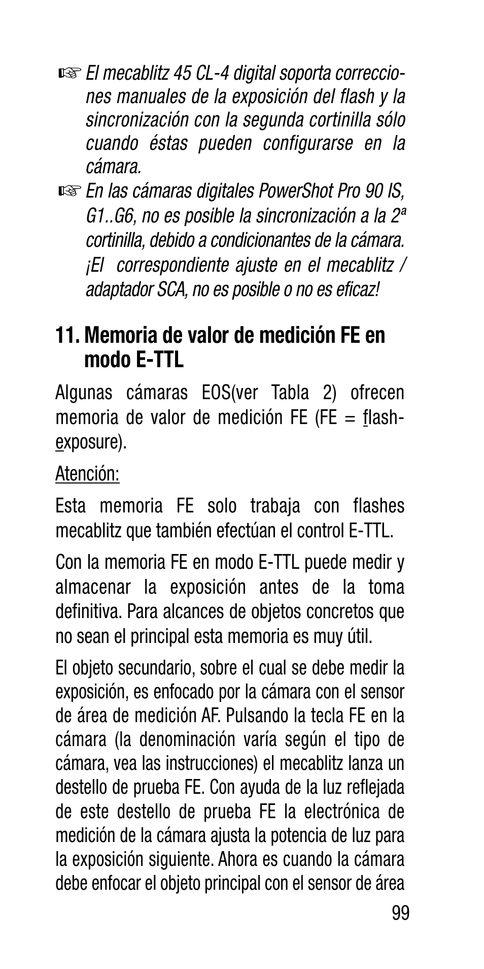 Metz Canon Eos SCA 3102 M5 User Manual | Page 99 / 120