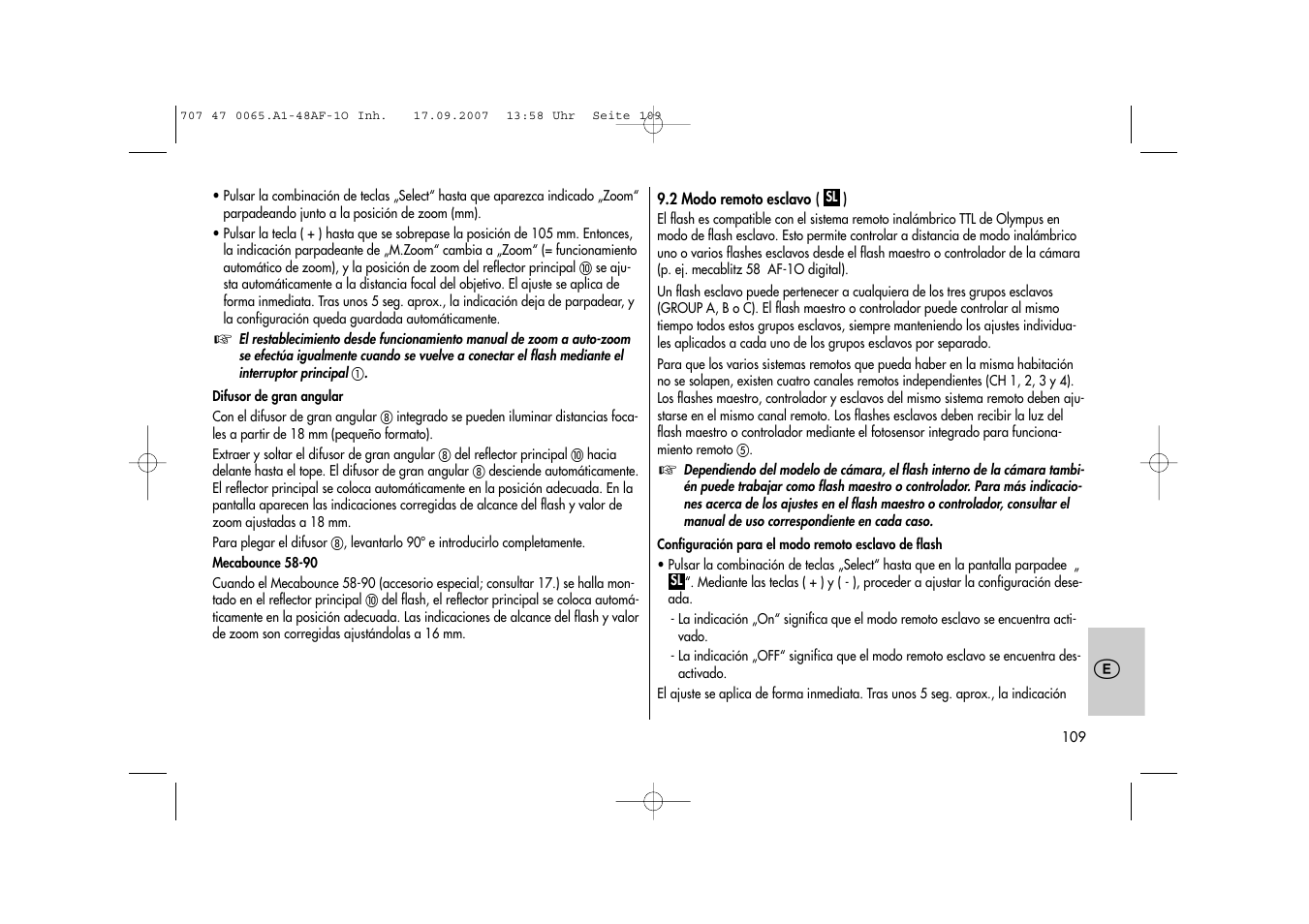 Metz AF-1 User Manual | Page 109 / 127