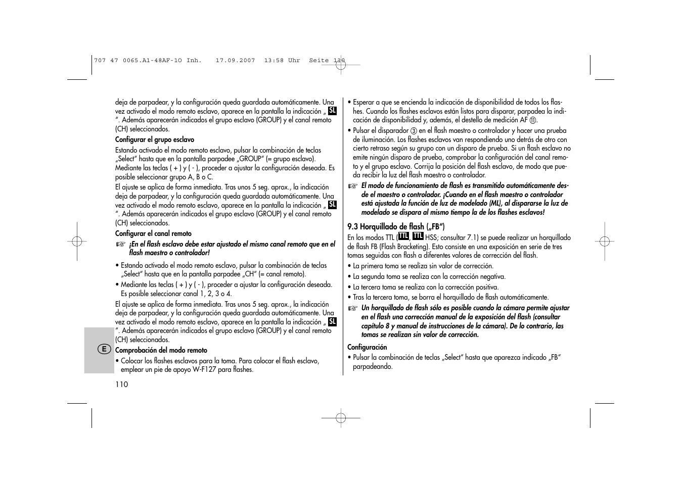 Metz AF-1 User Manual | Page 110 / 127