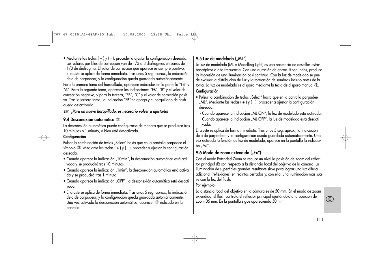 Metz AF-1 User Manual | Page 111 / 127