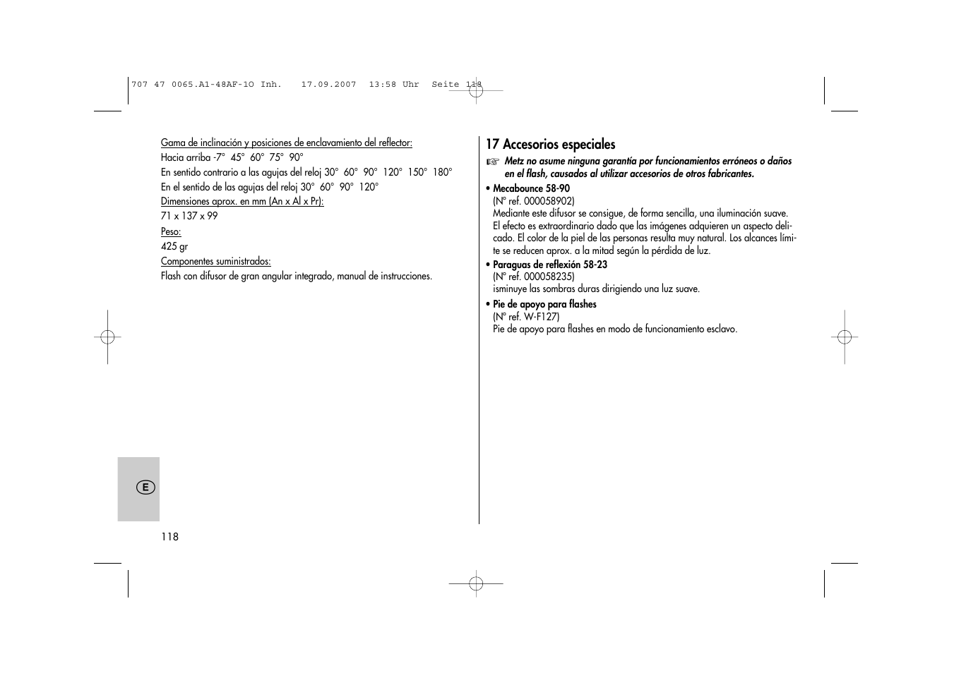 Metz AF-1 User Manual | Page 118 / 127