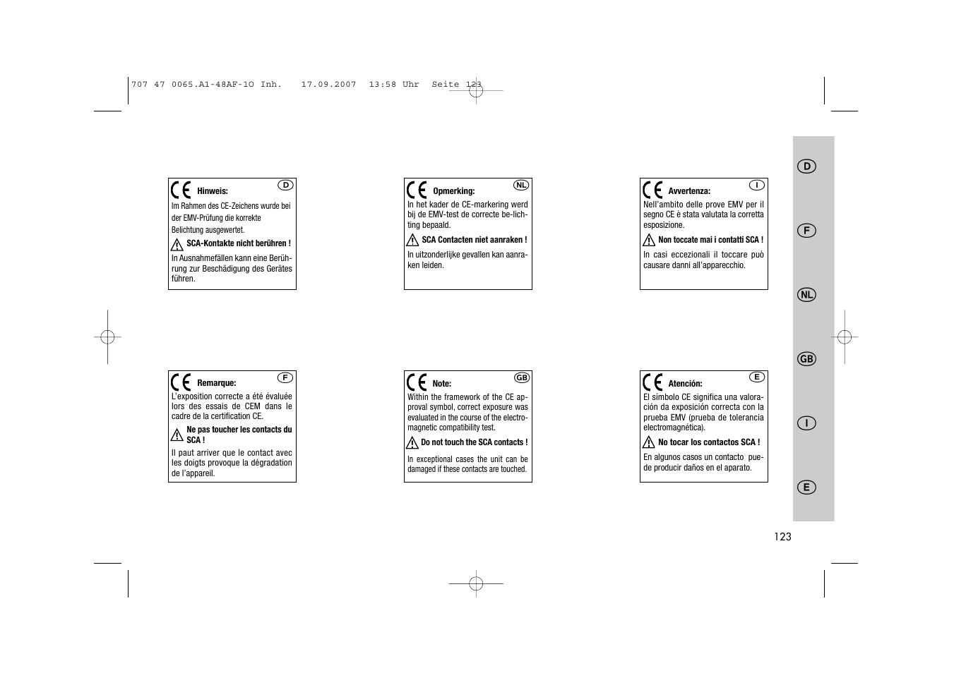 Metz AF-1 User Manual | Page 123 / 127