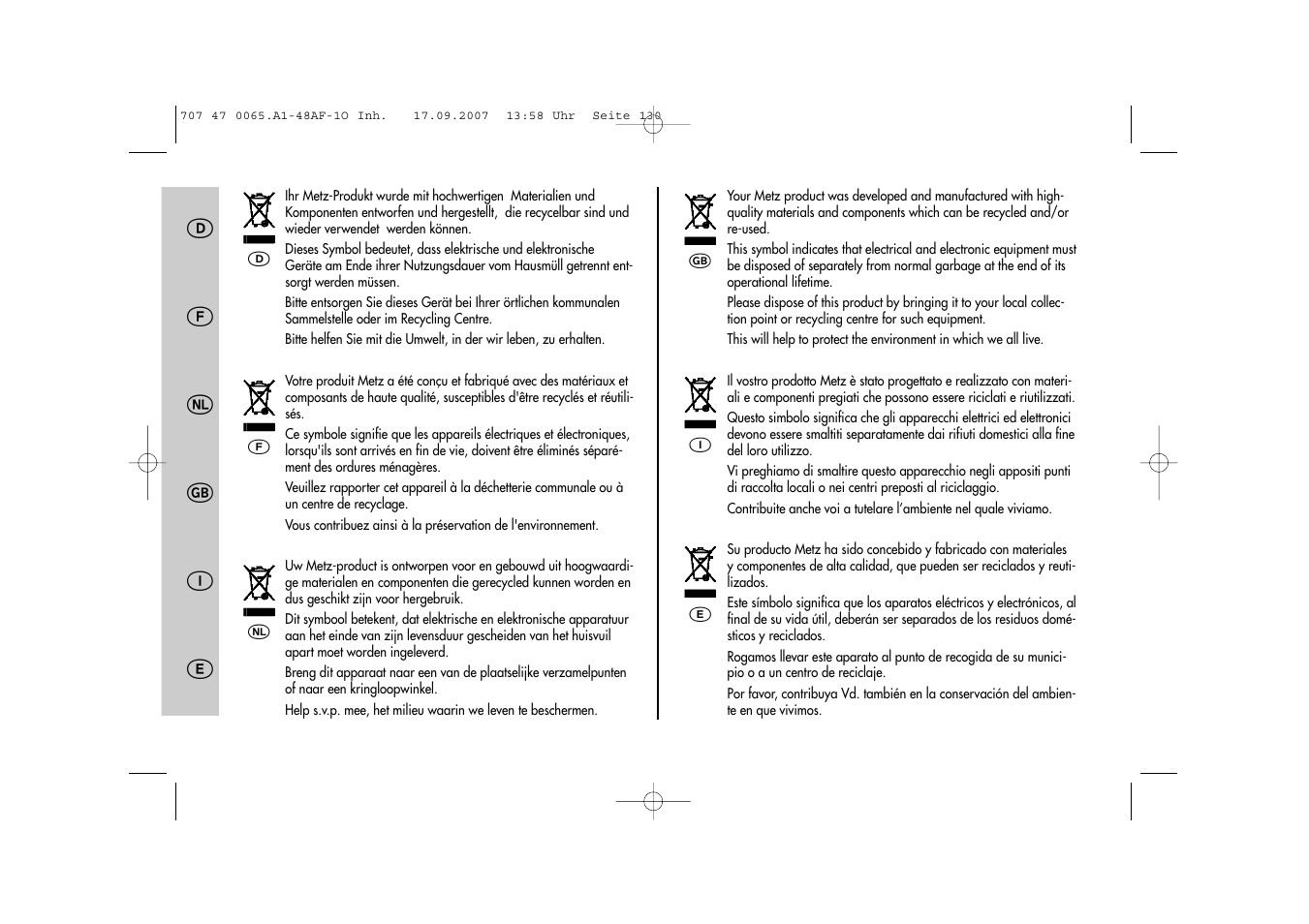 Metz AF-1 User Manual | Page 124 / 127