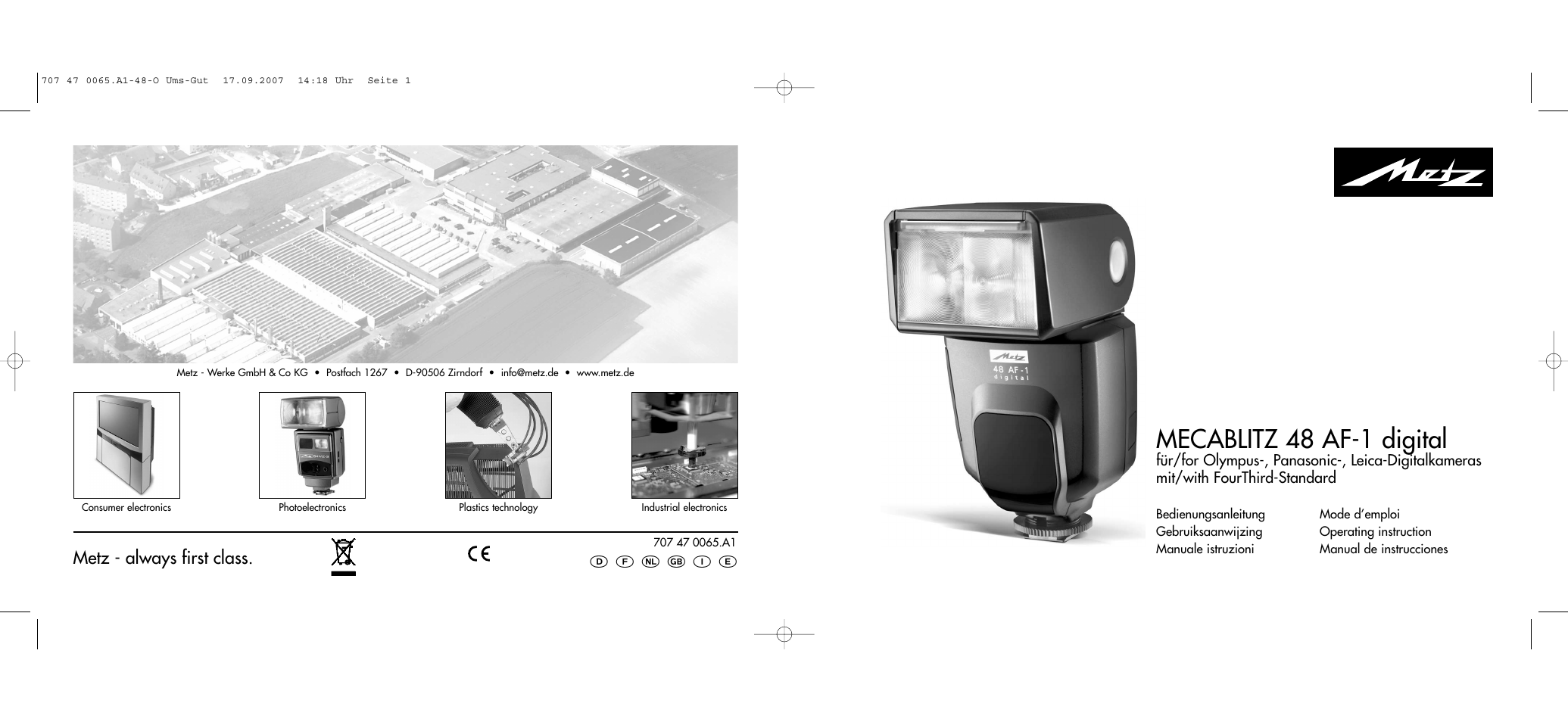 Mecablitz 48 af-1 digital | Metz AF-1 User Manual | Page 127 / 127