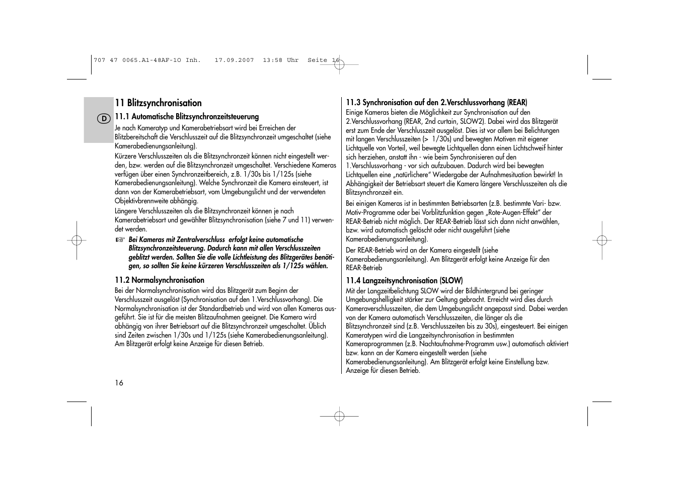 Metz AF-1 User Manual | Page 16 / 127