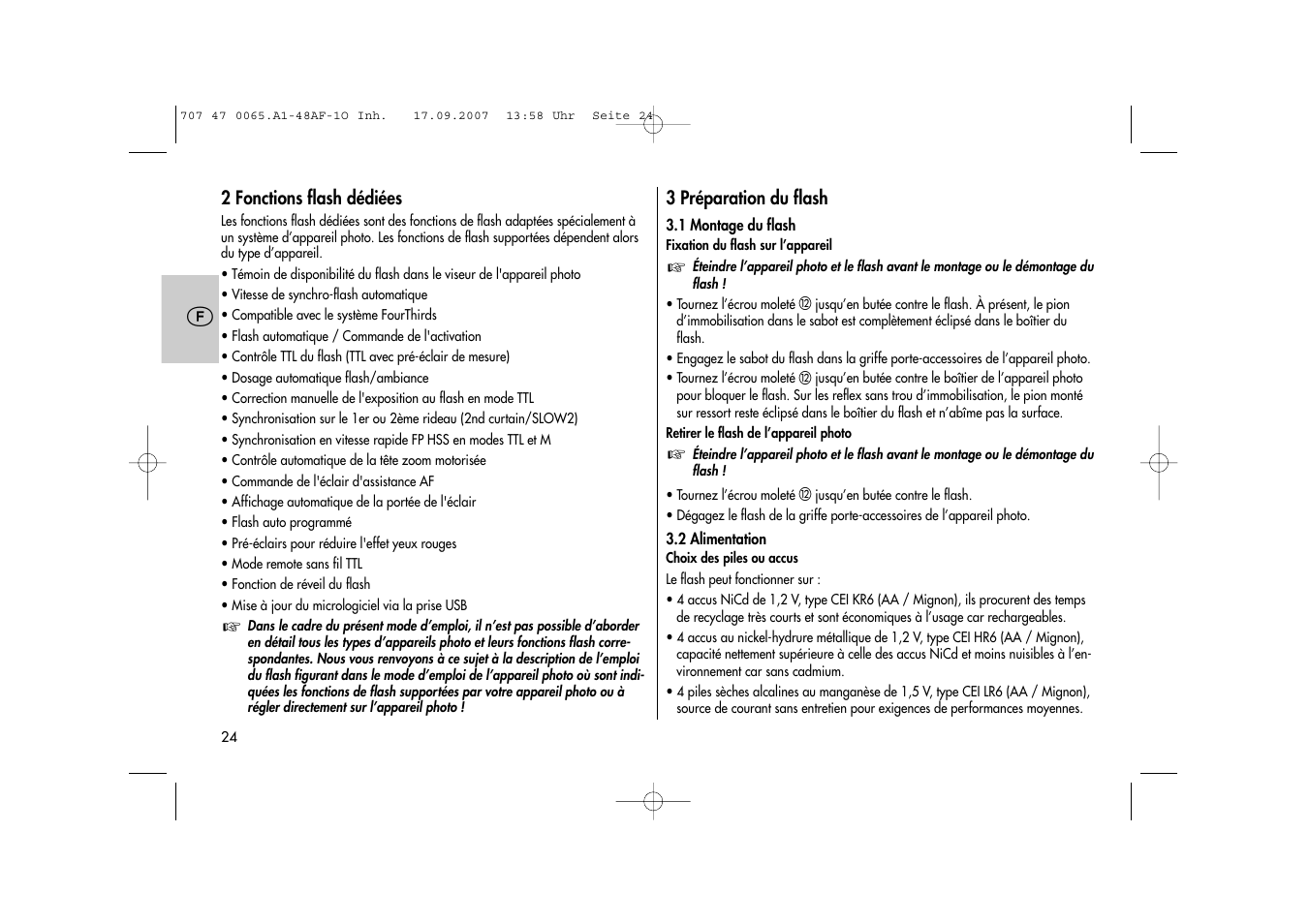 Metz AF-1 User Manual | Page 24 / 127