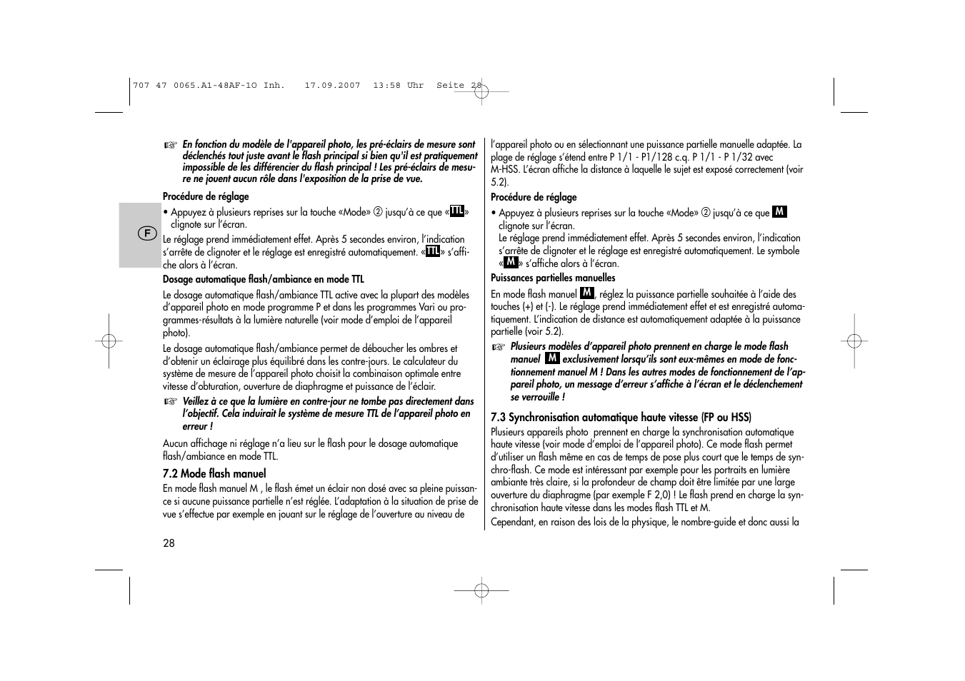 Metz AF-1 User Manual | Page 28 / 127