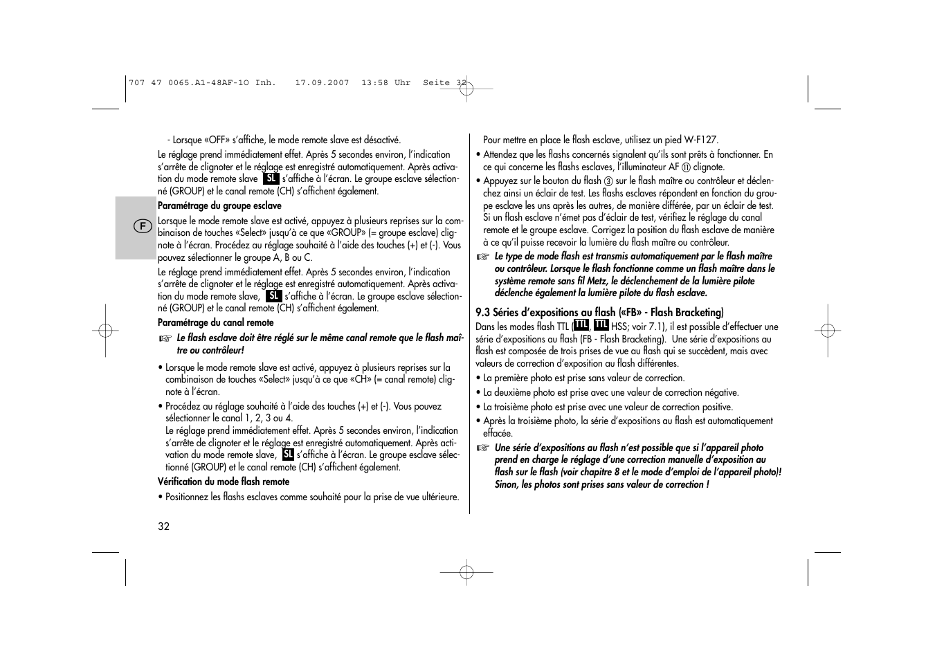 Metz AF-1 User Manual | Page 32 / 127