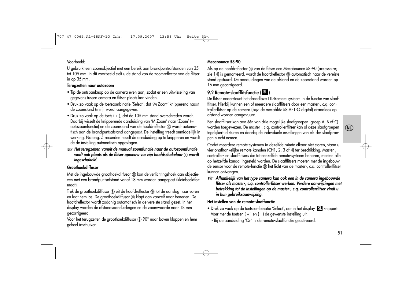 Metz AF-1 User Manual | Page 51 / 127