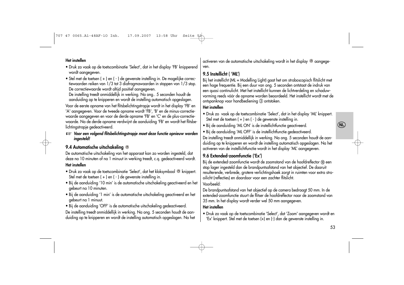 Metz AF-1 User Manual | Page 53 / 127