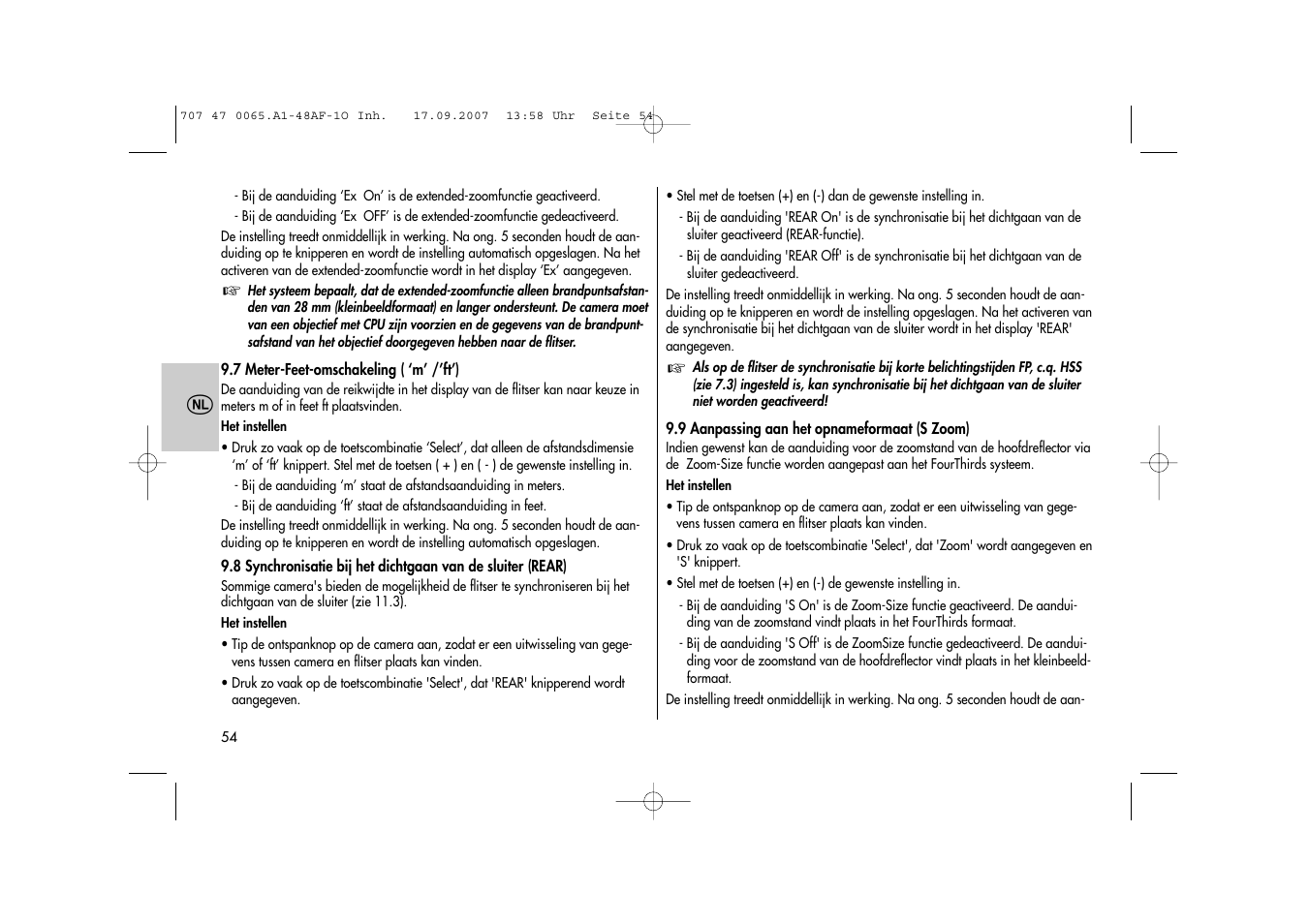 Metz AF-1 User Manual | Page 54 / 127