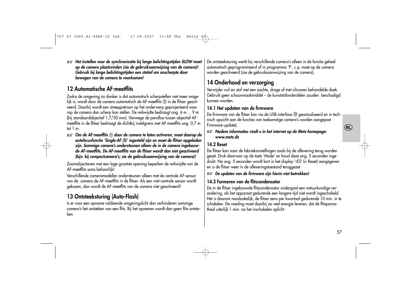 Metz AF-1 User Manual | Page 57 / 127