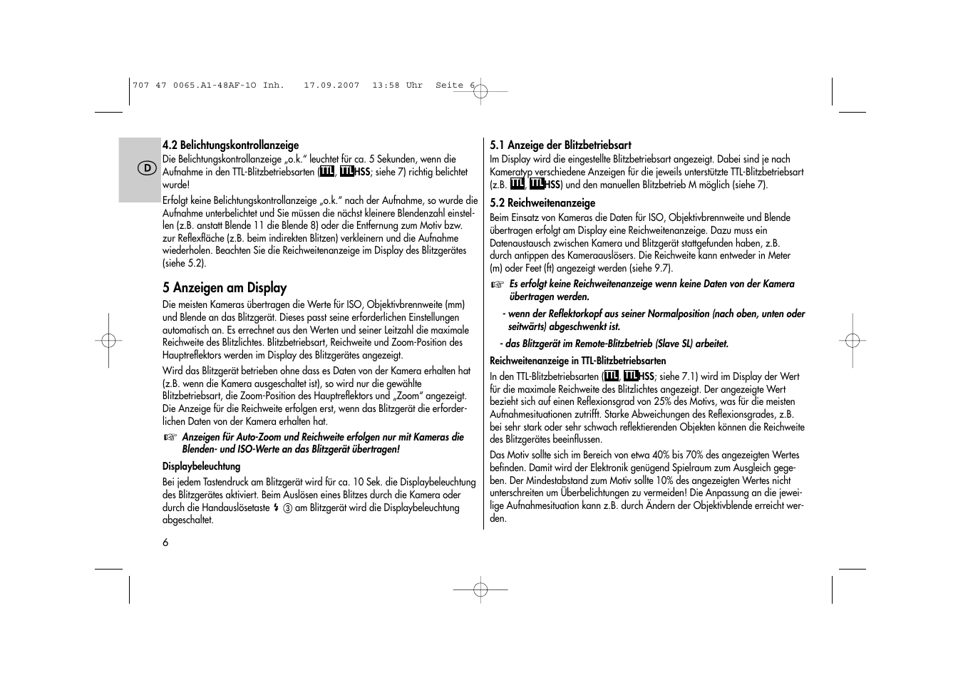 Metz AF-1 User Manual | Page 6 / 127