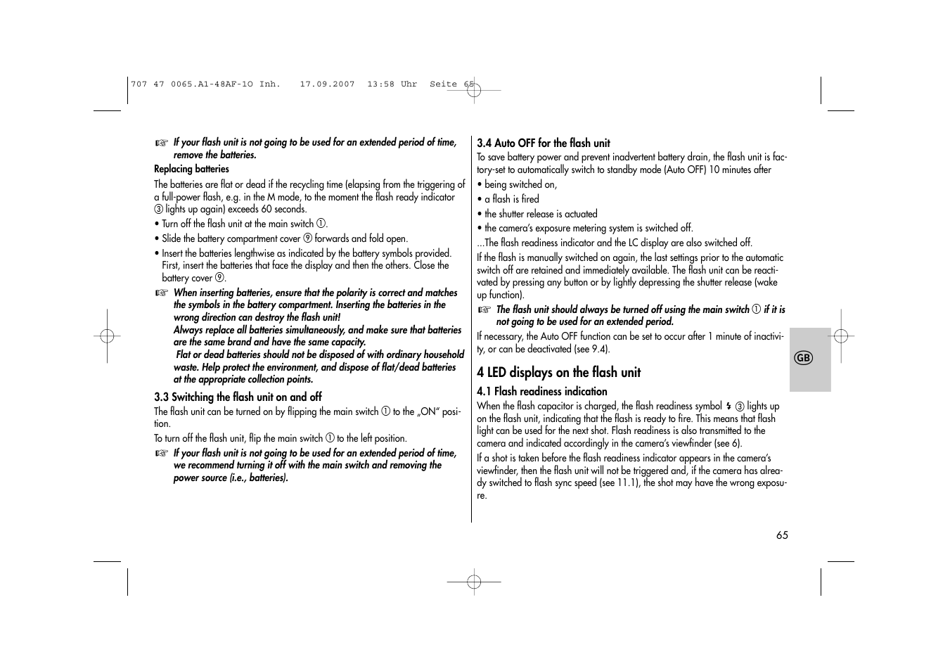 Metz AF-1 User Manual | Page 65 / 127