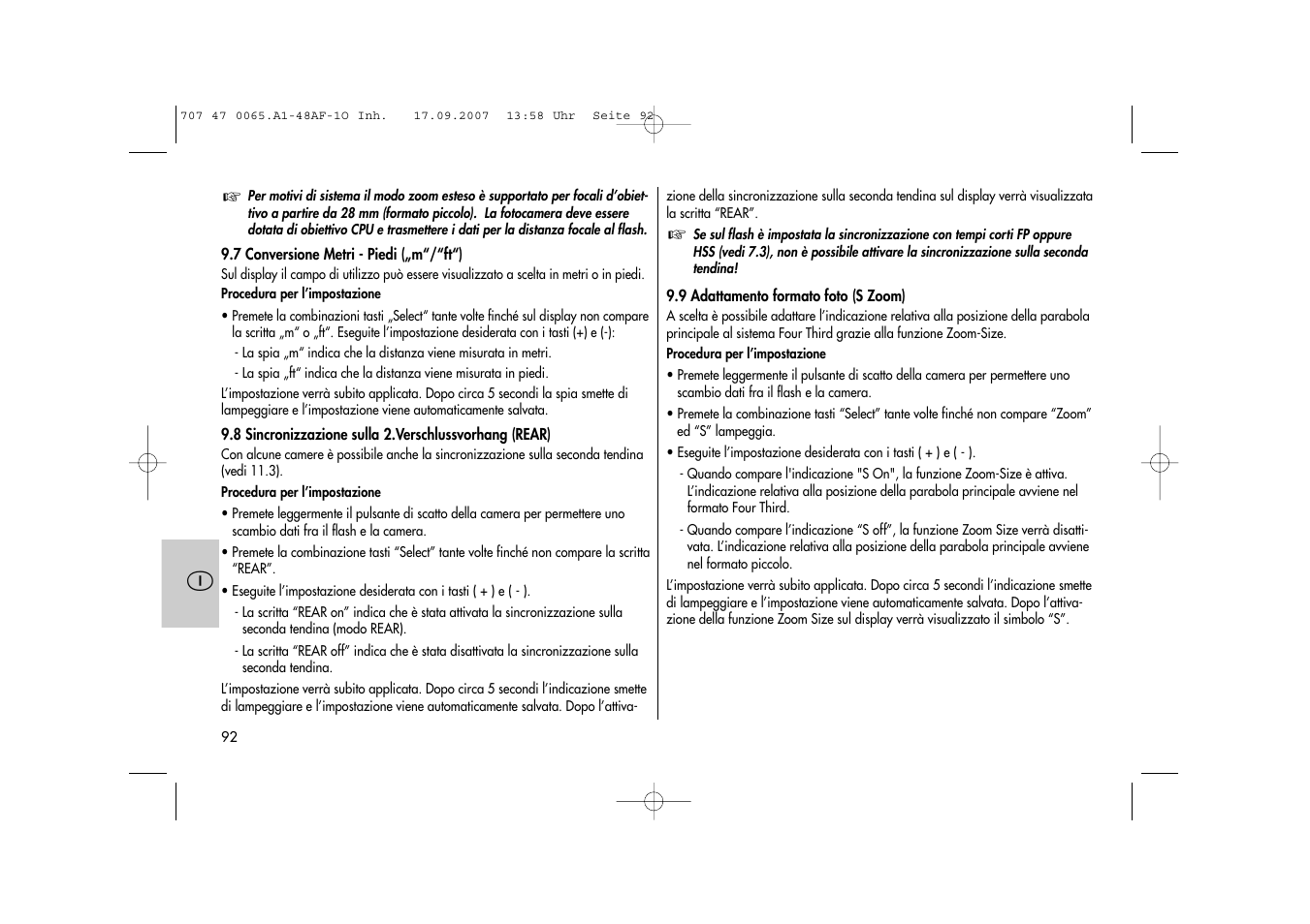 Metz AF-1 User Manual | Page 92 / 127