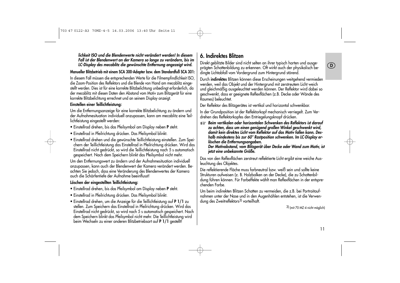 Metz 70 MZ-4/5 User Manual | Page 11 / 180