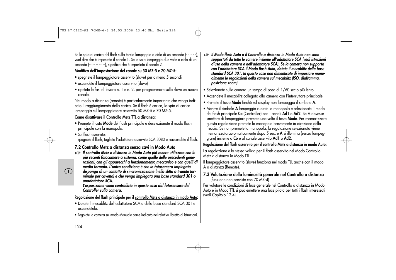 Metz 70 MZ-4/5 User Manual | Page 124 / 180