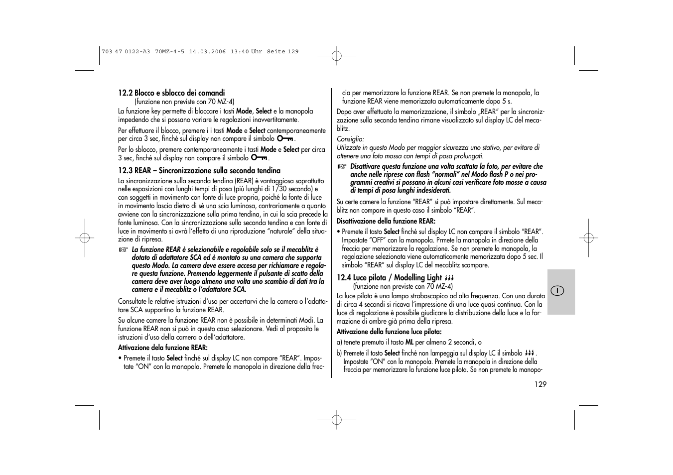 Metz 70 MZ-4/5 User Manual | Page 129 / 180