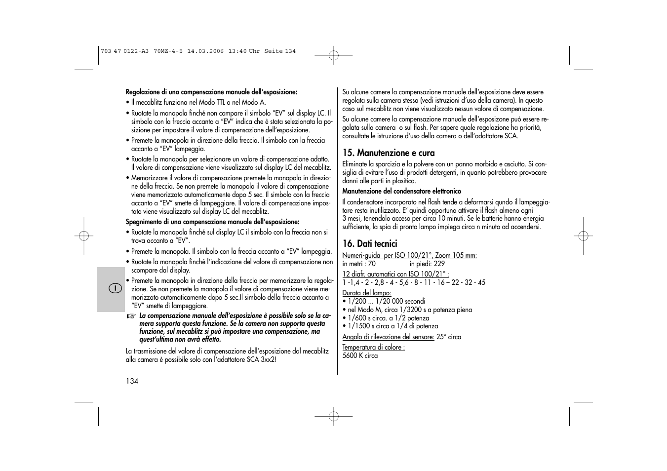 Metz 70 MZ-4/5 User Manual | Page 134 / 180