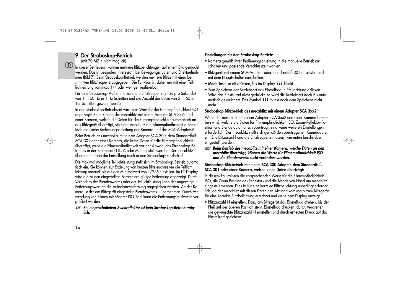 Metz 70 MZ-4/5 User Manual | Page 16 / 180