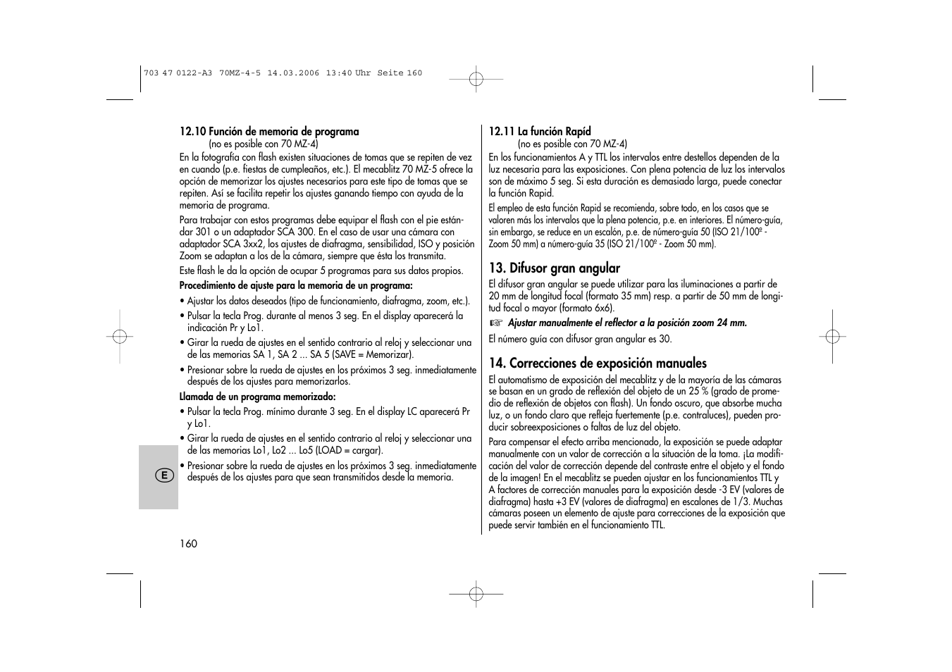 Metz 70 MZ-4/5 User Manual | Page 160 / 180